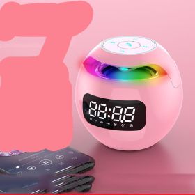 Clock Colorful Bluetooth Speaker Mini Portable (Option: A)