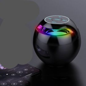 Clock Colorful Bluetooth Speaker Mini Portable (Option: D)