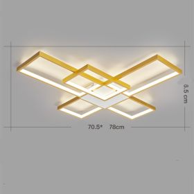 LED Ceiling Lamp Warm Bedroom Simple Household (Option: Gold-5heads)