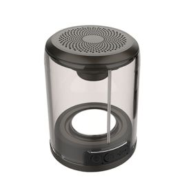 Bluetooth speaker magnetic transparent speaker (Option: Black 2pcs)