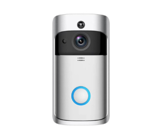 Wireless Video Camera Ringer Doorbell Ring (Option: Silver white)