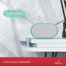 Mini Portable Subwoofer Bluetooth Speaker (Option: Green-USB)