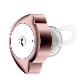 Sports wireless Bluetooth headset with earplug (Option: Rose gold-USB)